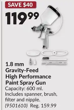 Princess Auto 1.8 mm Gravity-Feed High Performance Paint Spray Gun offer