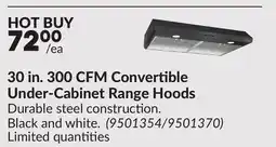 Princess Auto 30 in. 300 CFM Convertible Under-Cabinet Range Hoods offer