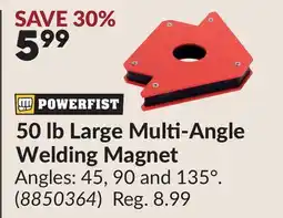 Princess Auto 50 lb Large Multi-Angle Welding Magnet offer