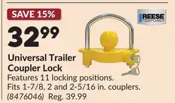 Princess Auto Universal Trailer Coupler Lock offer