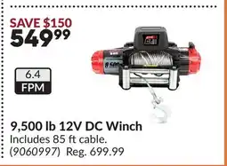 Princess Auto 9,500 lb 12V DC Winch offer