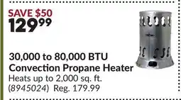 Princess Auto 30,000 to 80,000 BTU Convection Propane Heater offer