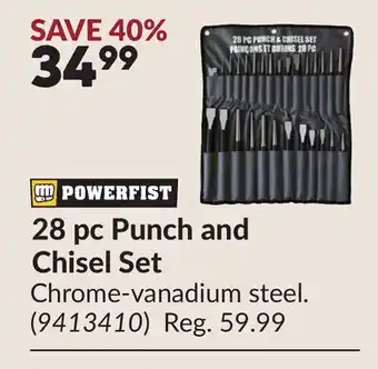 Princess Auto 28 pc Punch and Chisel Set offer