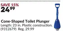 Princess Auto Cone-Shaped Toilet Plunger offer