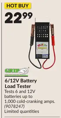 Princess Auto 6/12V Battery Load Tester offer