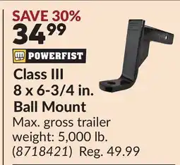 Princess Auto Class III 8 x 6-3/4 in. Ball Mount offer