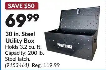 Princess Auto 30 in. Steel Utility Box offer