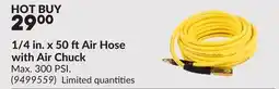 Princess Auto 1/4 in. x 50 ft Air Hose with Air Chuck offer