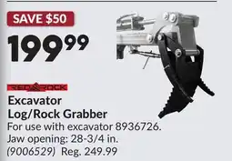 Princess Auto Excavator Log/Rock Grabber offer