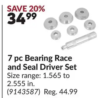 Princess Auto 7 pc Bearing Race and Seal Driver Set offer