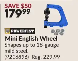 Princess Auto Mini English Wheel offer