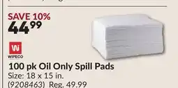 Princess Auto 100 pk Oil Only Spill Pads offer