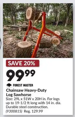 Princess Auto Chainsaw Heavy-Duty Log Sawhorse offer