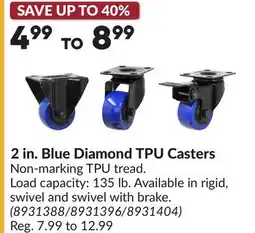 Princess Auto 2 in. Blue Diamond TPU Casters offer