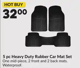 Princess Auto 5 pc Heavy Duty Rubber Car Mat Set offer