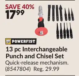Princess Auto 13 pc Interchangeable Punch and Chisel Set offer