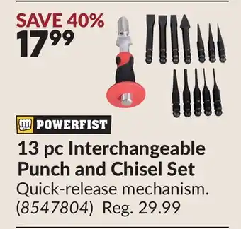 Princess Auto 13 pc Interchangeable Punch and Chisel Set offer
