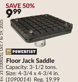 Princess Auto Floor Jack Saddle offer