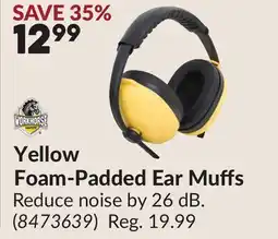 Princess Auto Yellow Foam-Padded Ear Muffs offer