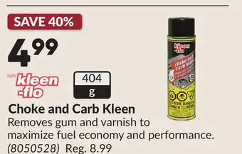 Princess Auto Choke and Carb Kleen offer