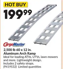 Princess Auto 2,500 lb 60 x 12 in. Aluminum Arch Ramp offer