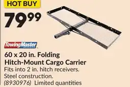 Princess Auto 60 x 20 in. Folding Hitch-Mount Cargo Carrier offer
