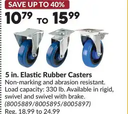 Princess Auto 5 in. Elastic Rubber Casters offer