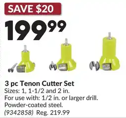 Princess Auto 3 pc Tenon Cutter Set offer