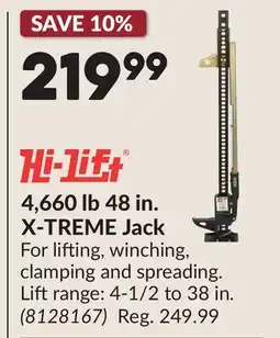 Princess Auto 4,660 lb 48 in. X-TREME Jack offer
