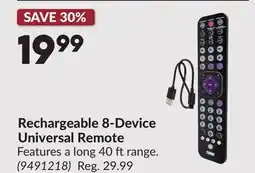 Princess Auto Rechargeable 8-Device Universal Remote offer