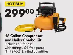 Princess Auto 16 Gallon Compressor and Nailer Combo Kit offer