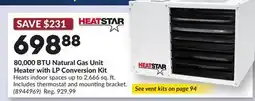 Princess Auto 80,000 BTU Natural Gas Unit Heater with LP Conversion Kit offer
