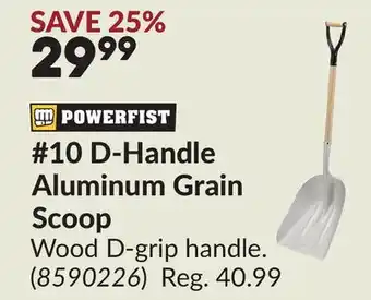 Princess Auto 10 D-Handle Aluminum Grain Scoop offer