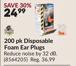 Princess Auto 200 pk Disposable Foam Ear Plugs offer