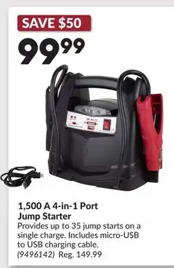 Princess Auto 1,500 A 4-in-1 Port Jump Starter offer