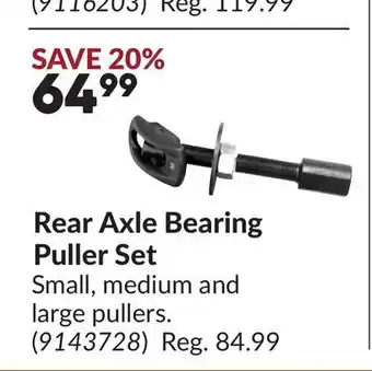 Princess Auto Rear Axle Bearing Puller Set offer