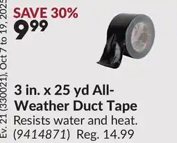 Princess Auto 3 in. x 25 yd All- Weather Duct Tape offer