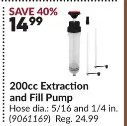 Princess Auto 200cc Extraction and Fill Pump offer