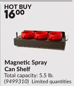 Princess Auto Magnetic Spray Can Shelf offer
