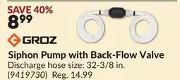 Princess Auto Siphon Pump with Back-Flow Valve offer