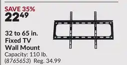 Princess Auto 32 to 65 in. Fixed TV Wall Mount offer
