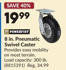 Princess Auto 8 in. Pneumatic Swivel Caster offer