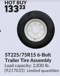 Princess Auto ST225/75R15 6-Bolt Trailer Tire Assembly offer