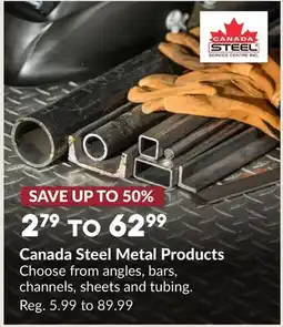 Princess Auto Canada Steel Metal Products offer