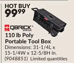 Princess Auto 110 lb Poly Portable Tool Box offer