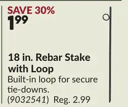 Princess Auto 18 in. Rebar Stake with Loop offer