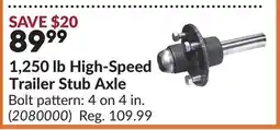 Princess Auto 1,250 lb High-Speed Trailer Stub Axle offer