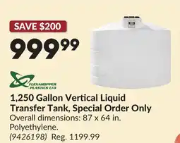 Princess Auto 1,250 Gallon Vertical Liquid Transfer Tank, Special Order Only offer