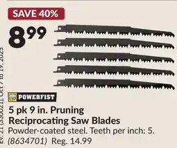 Princess Auto 5 pk 9 in. Pruning Reciprocating Saw Blades offer