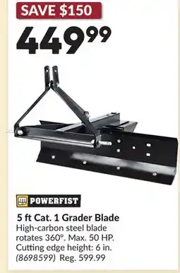 Princess Auto 5 ftCat. 1 Grader Blade offer